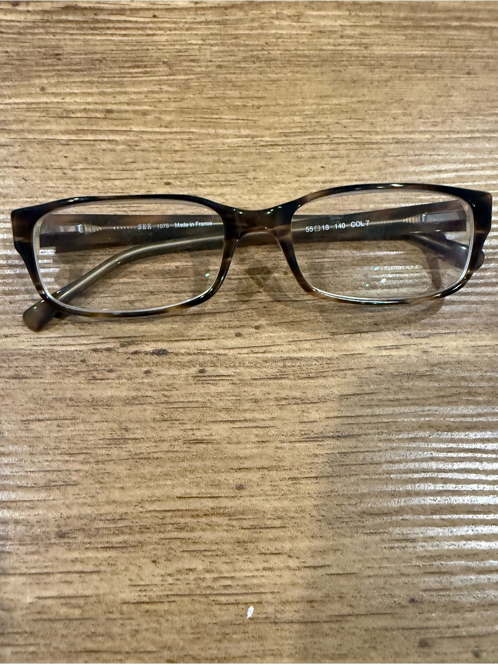 SEE Eyewear 1076 Brown Tortoise Col 7 Eyeglass FRAMES Made In France 55-18-140